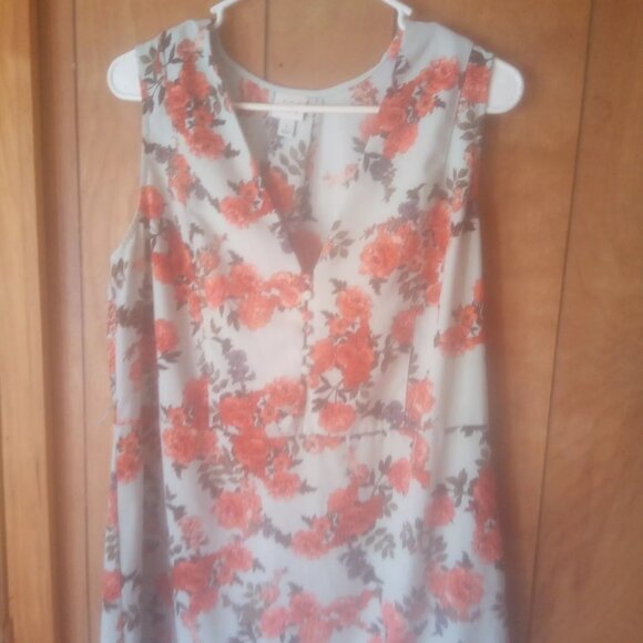 a. new.day Women's Floral Sleeveless Dress Size L - Picture 3 of 4